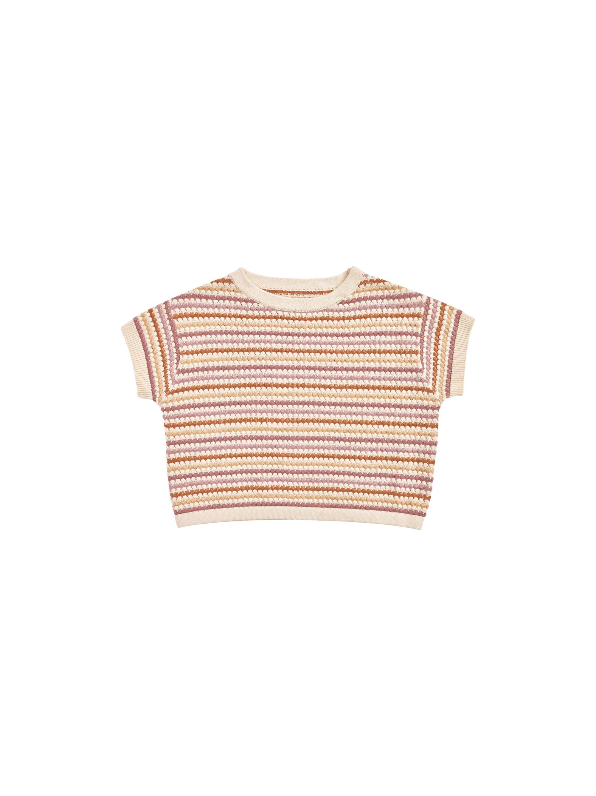 Rylee & Cru - Boxy Crop Knit T-Shirt