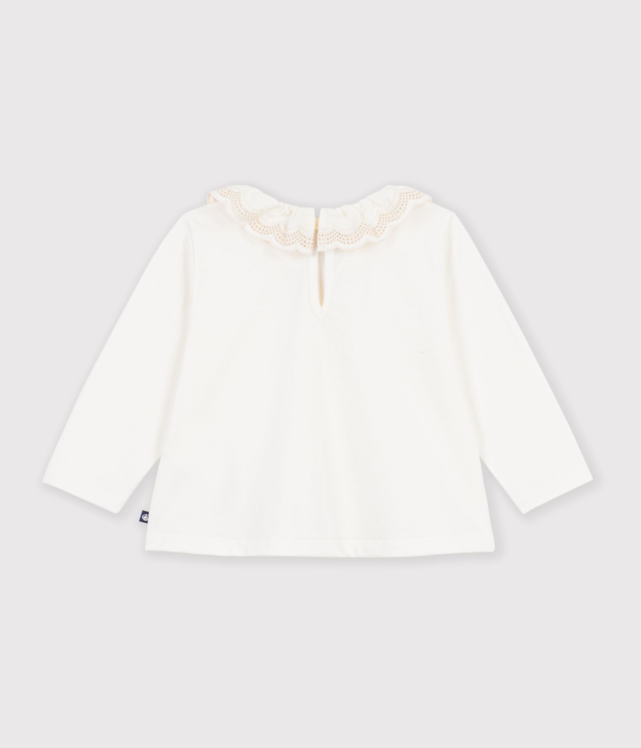 Petit Bateau - Tee-shirt bébé en coton manches longues uni