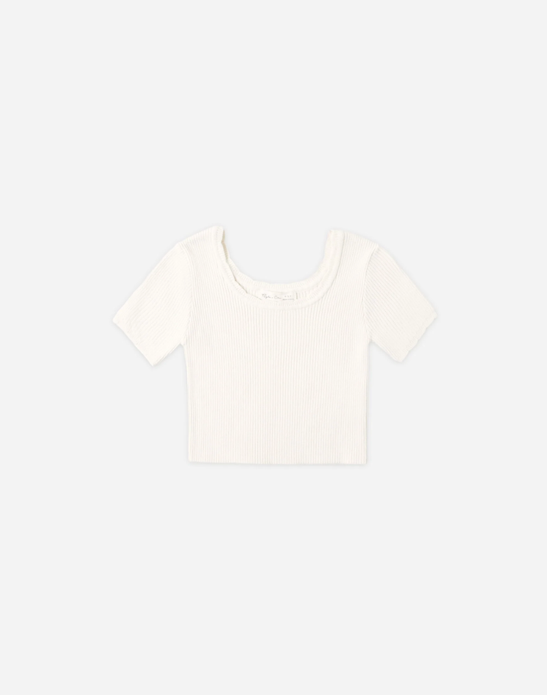 Rylee + Cru - T-shirt à bords festonnés