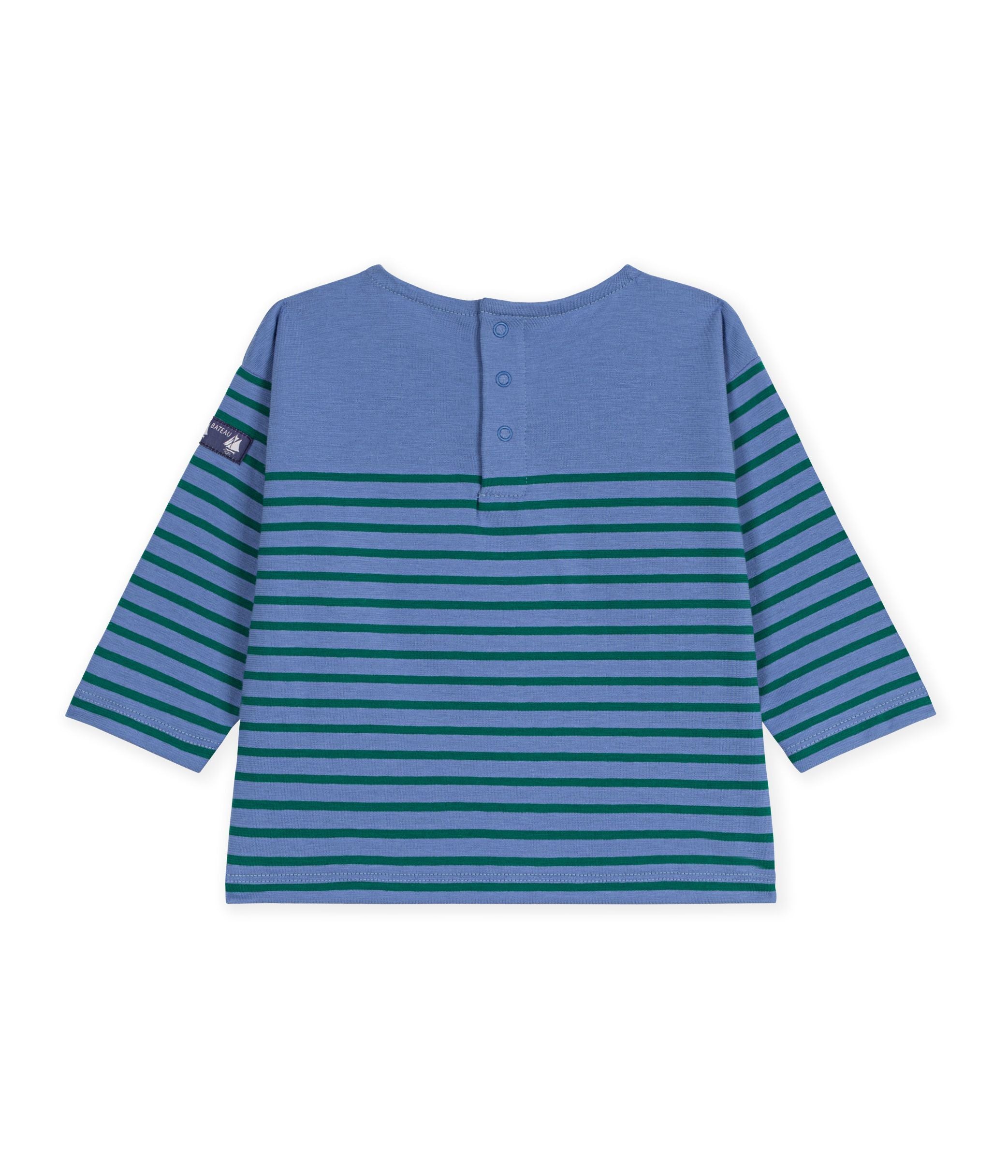Petit Bateau - Tee-shirt bébé en coton manches longues à rayures