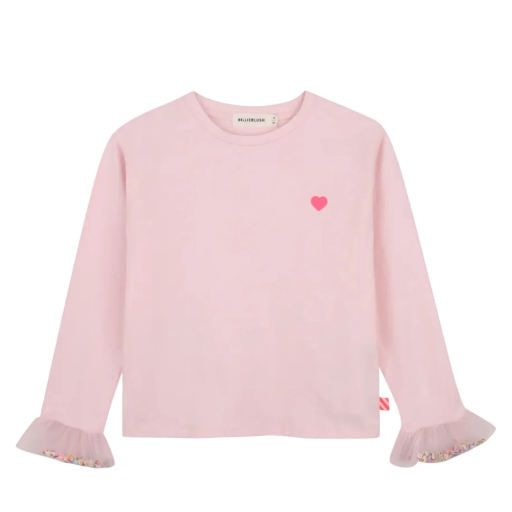 Billieblush - Long-sleeved T-shirt with tulle cuffs