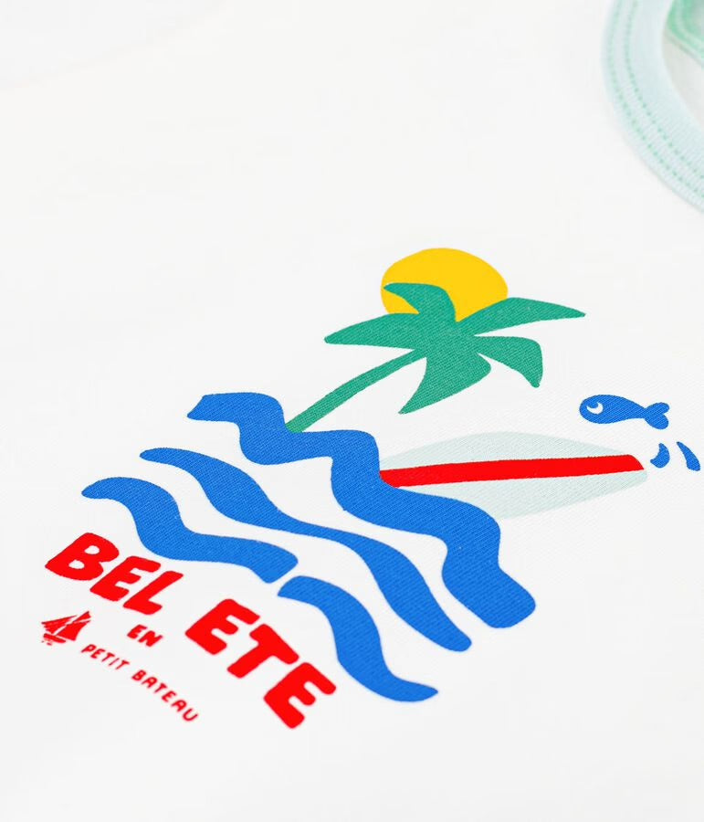 Petit Bateau - Tee-shirt bébé en coton à manches courtes à motif