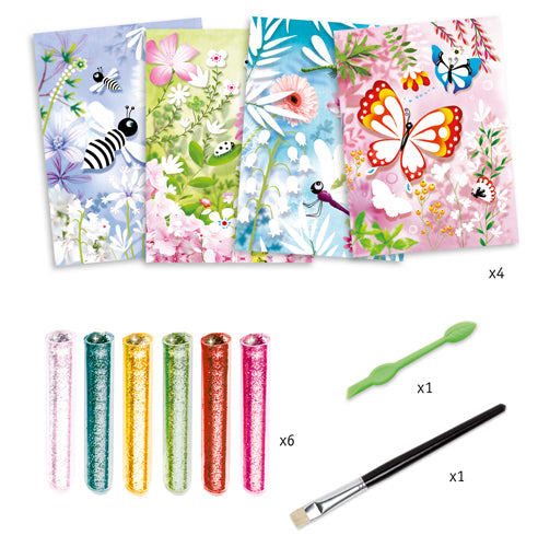 Djeco - Tableau à Pailleter : Papillons