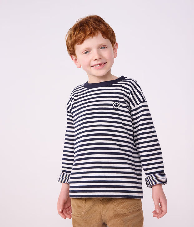Petit Bateau - Tee-shirt enfant manches longues à rayures