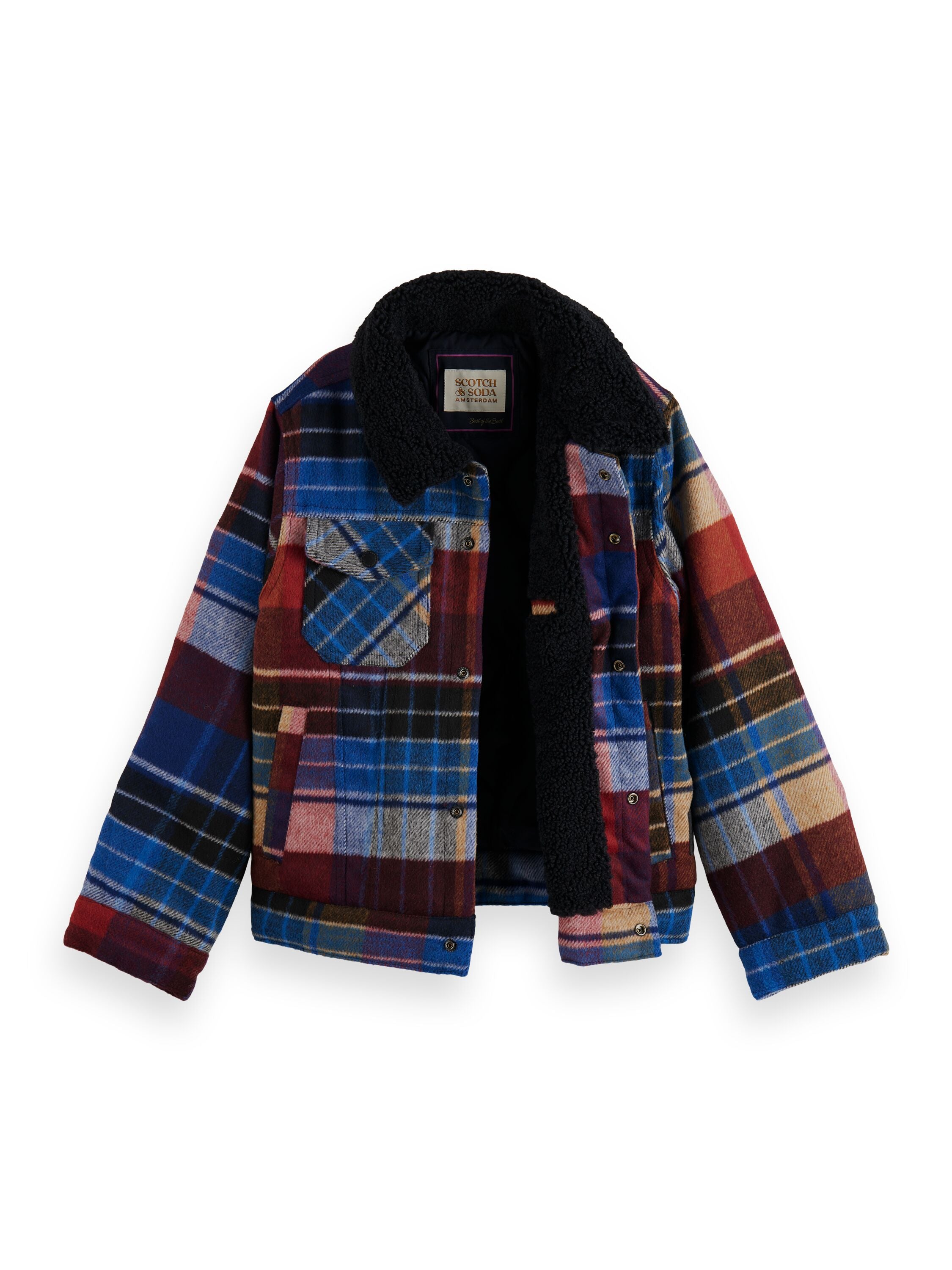 Scotch & Soda - Veste à Carreaux Doublée en Polaire