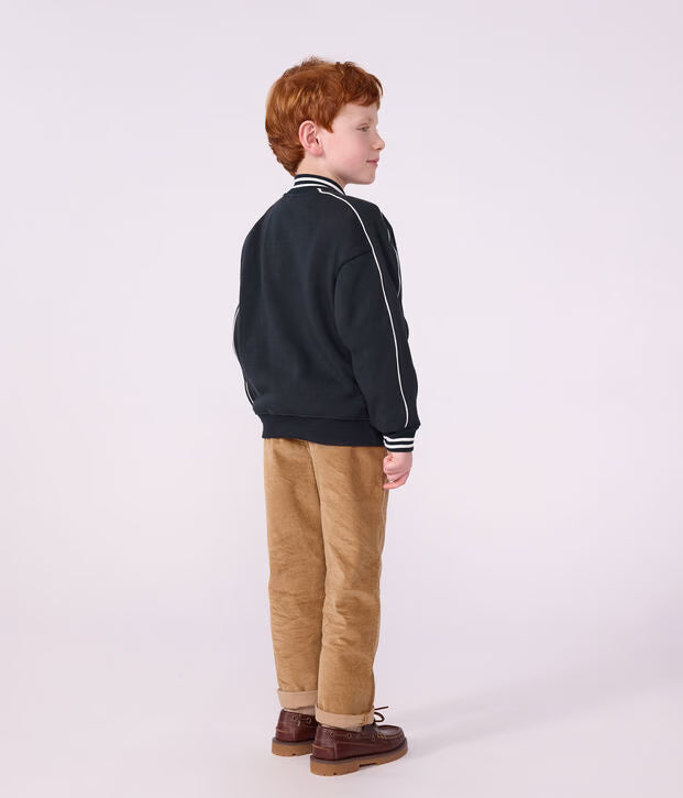 Petit Bateau - Veste teddy enfant en coton uni