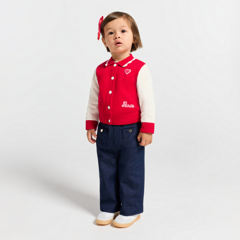 Jacadi - Veste Teddy bébé fille en tricot Orphée