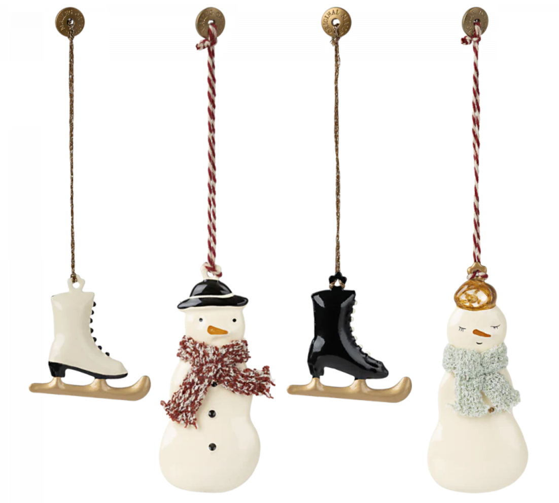 Maileg - "Winter Wonderland" metal ornament set