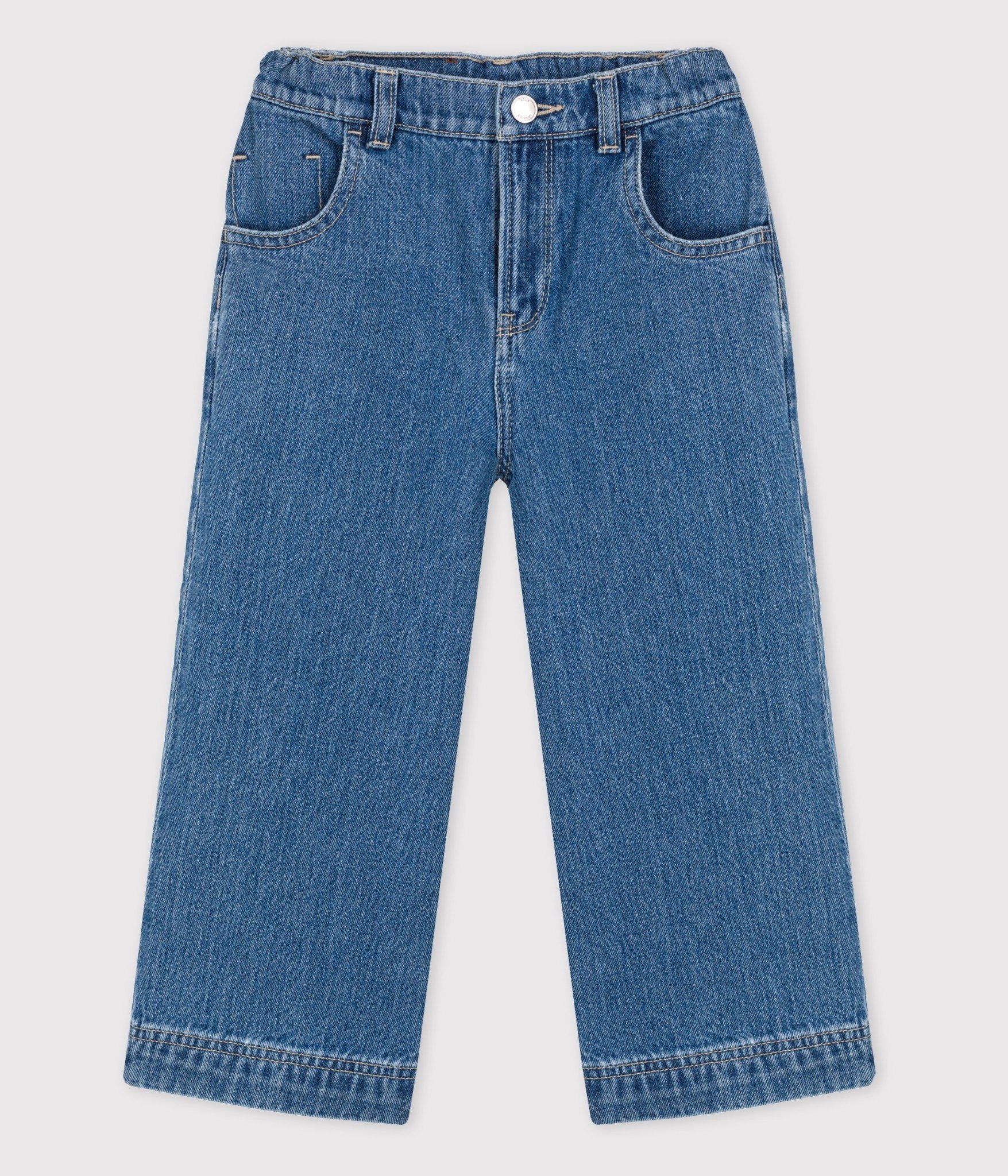 Petit Bateau - Pantalon Denim Denim Bleu