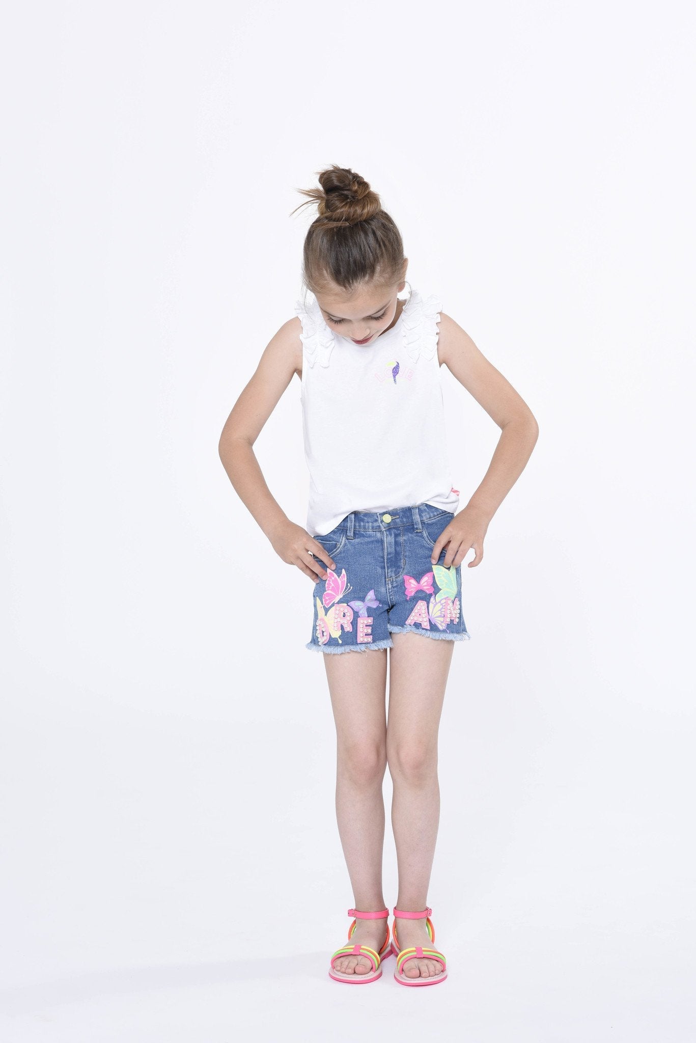 Billieblush Butterfly Denim Short